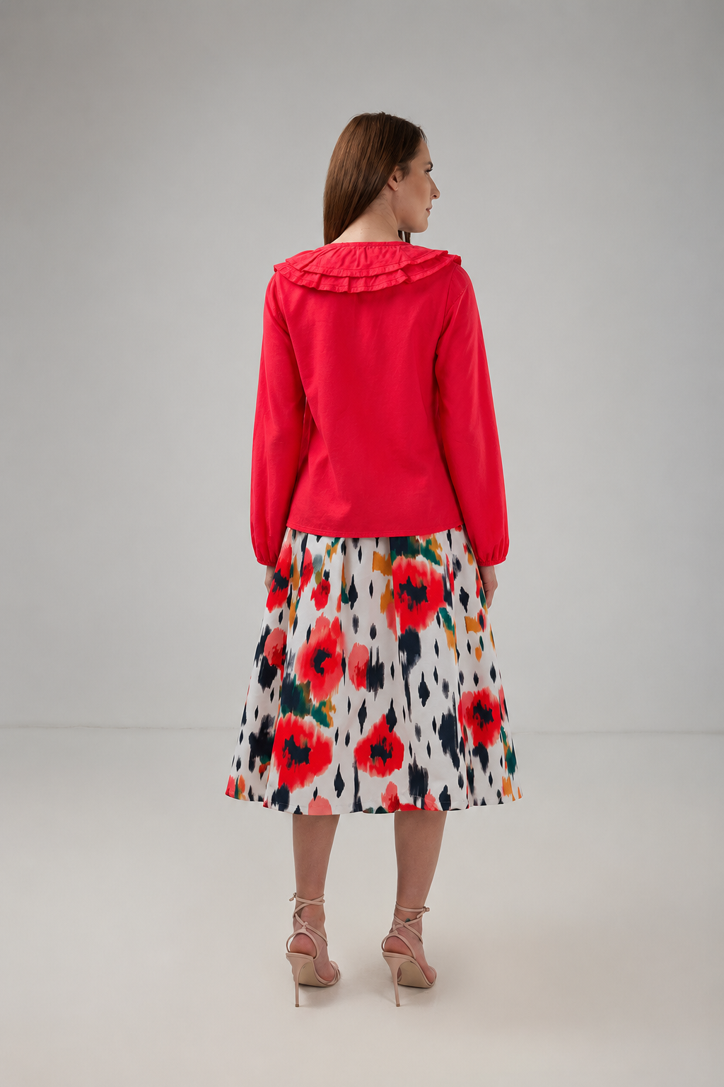 Load image into Gallery viewer, Dark navy blue denim midi skirt