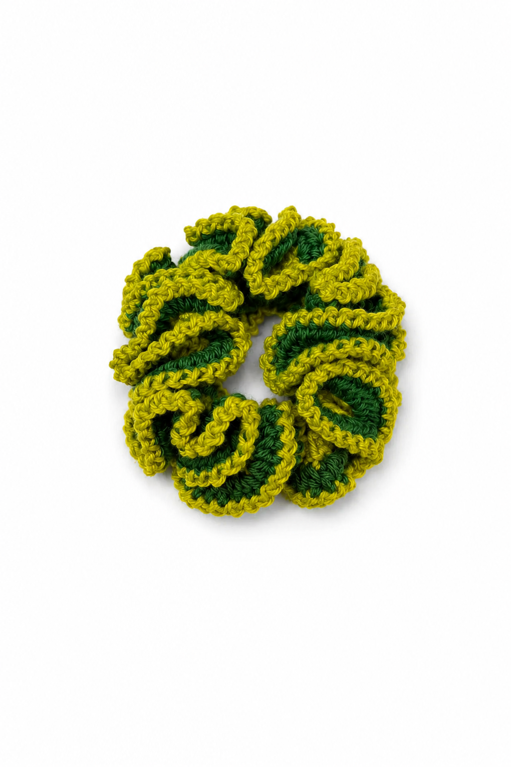 Incarca imaginea in galerie, Elastic de Păr Croșetat Manual Verde Lime &amp; Verde Intens