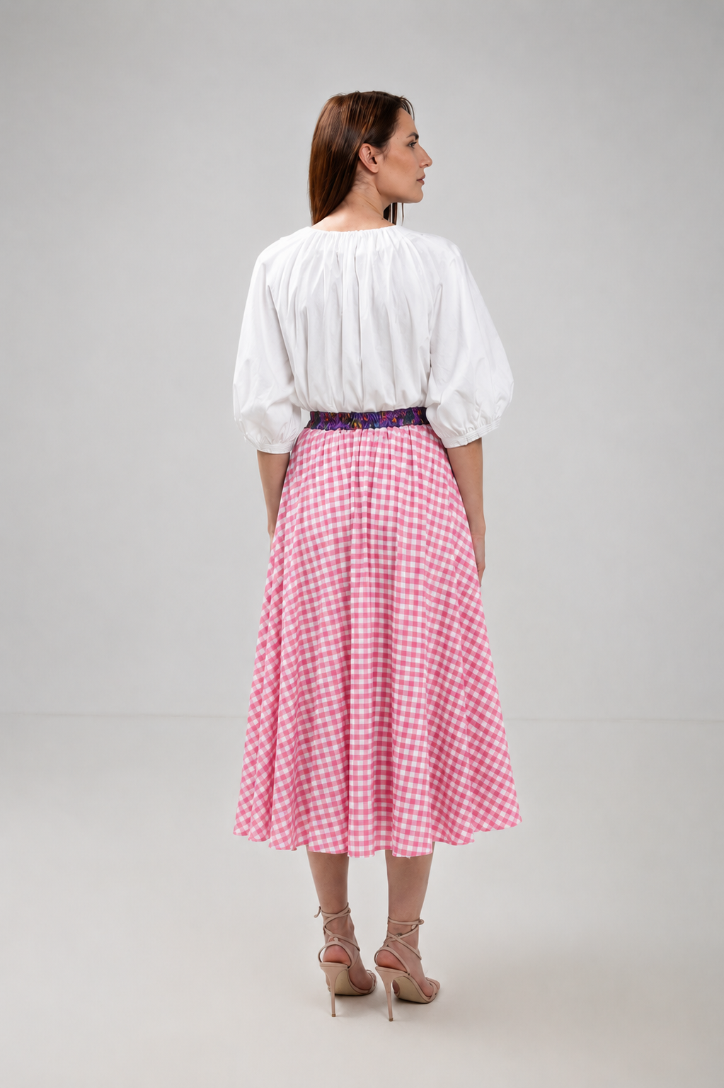Load image into Gallery viewer, Dark navy blue denim midi skirt