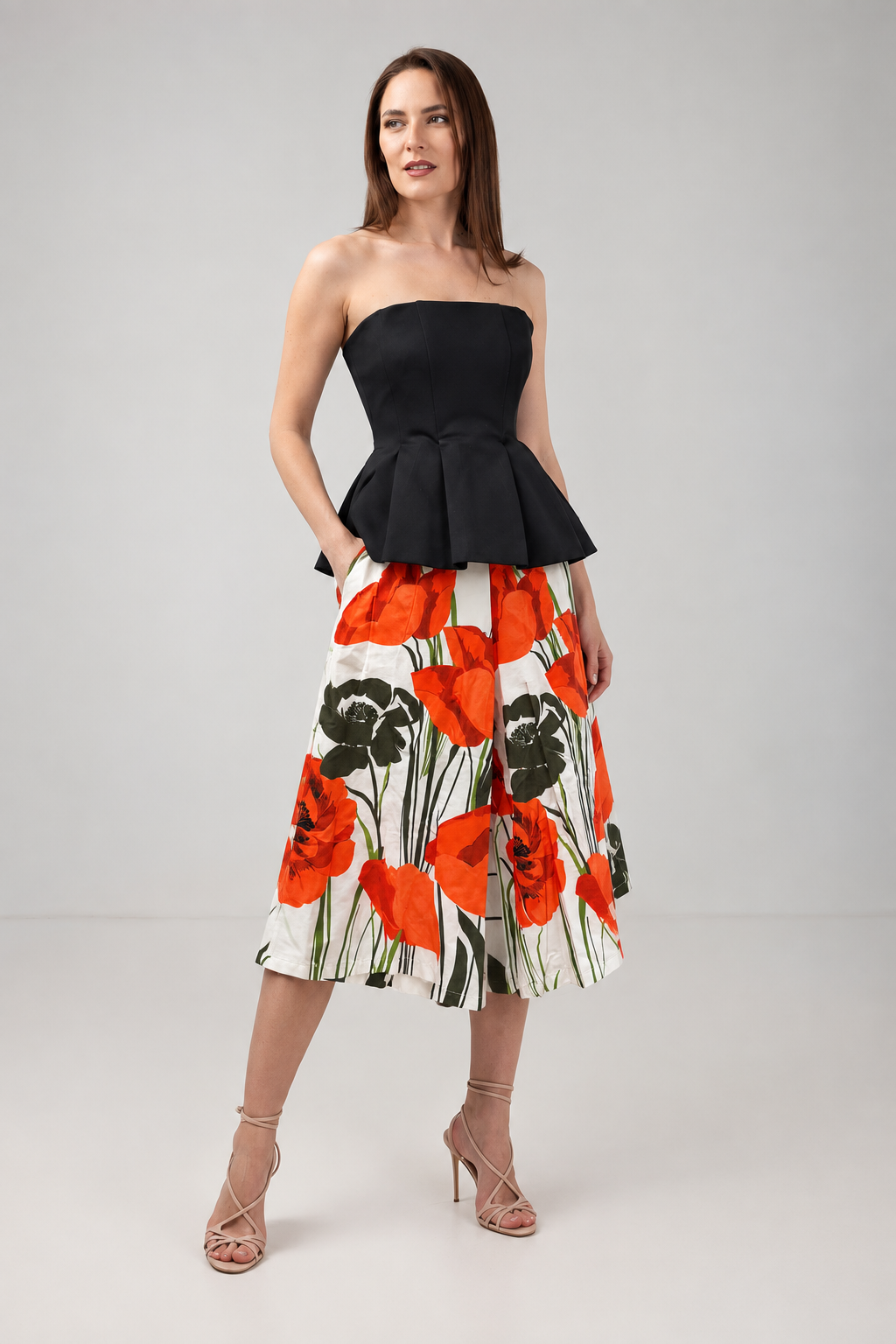 Load image into Gallery viewer, Yellow midi pleated skirt with elastic band