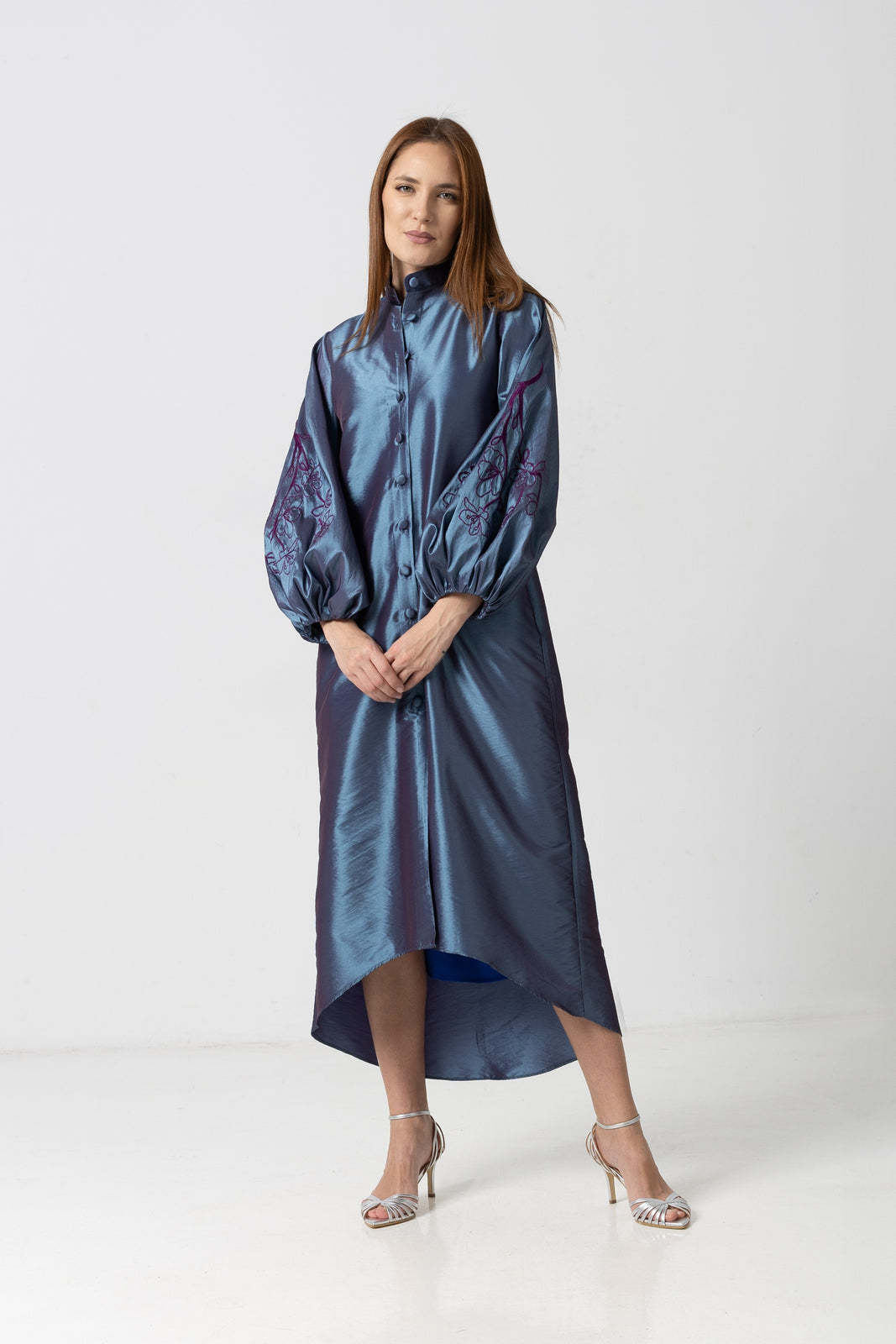 Load image into Gallery viewer, Midi white taffeta skirt