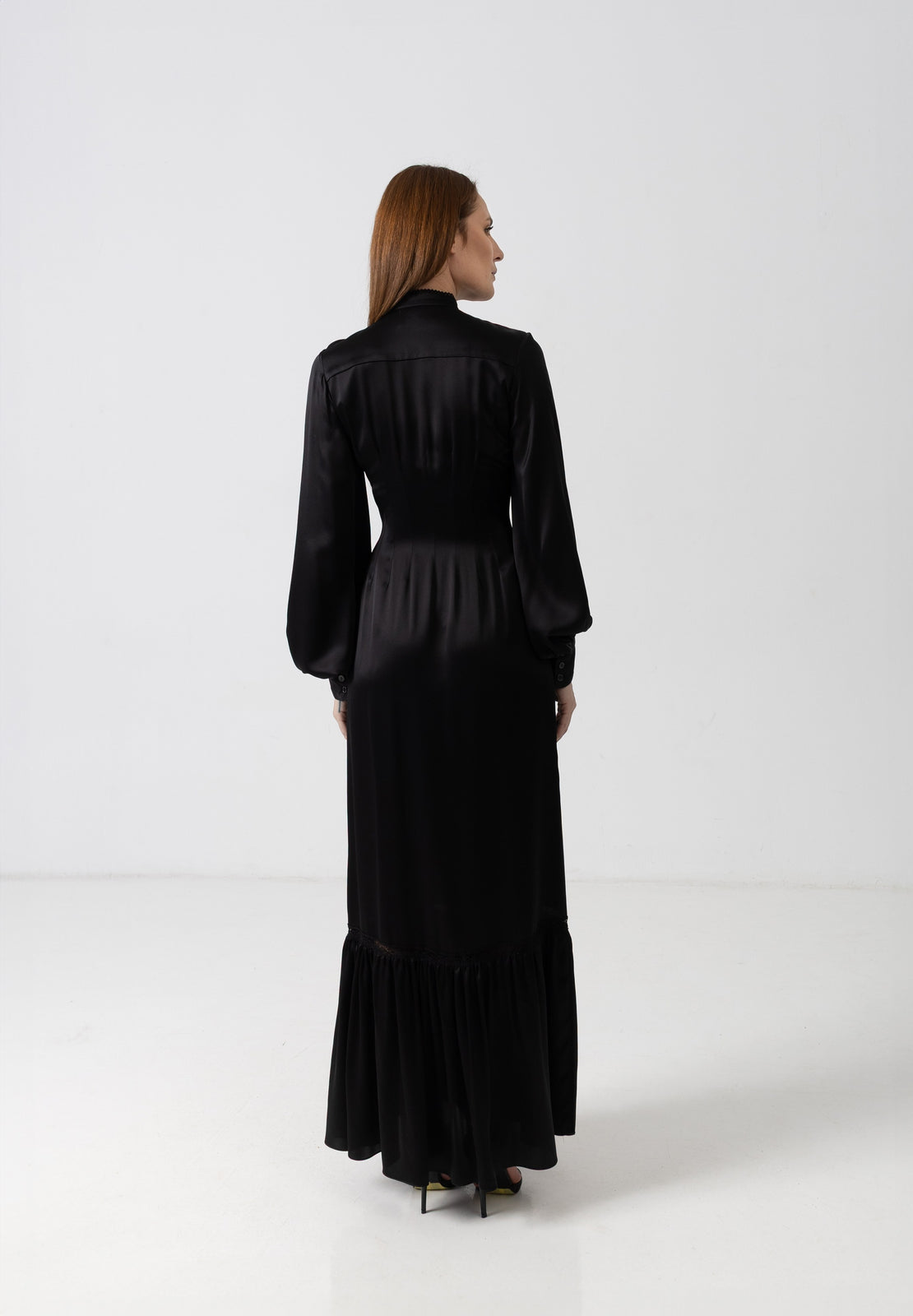 Load image into Gallery viewer, Midi white taffeta skirt